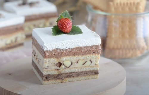 Ko bi odoleo ovoj kombinaciji? Sjajan kolač sa čokoladnim bananicama i eurokremom (RECEPT+VIDEO)