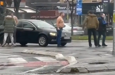 Go i pijan hoće da se bije: Pogledajte kako ludi vozač sa 4 POTERNICE divlja na Novom Beogradu (VIDEO)