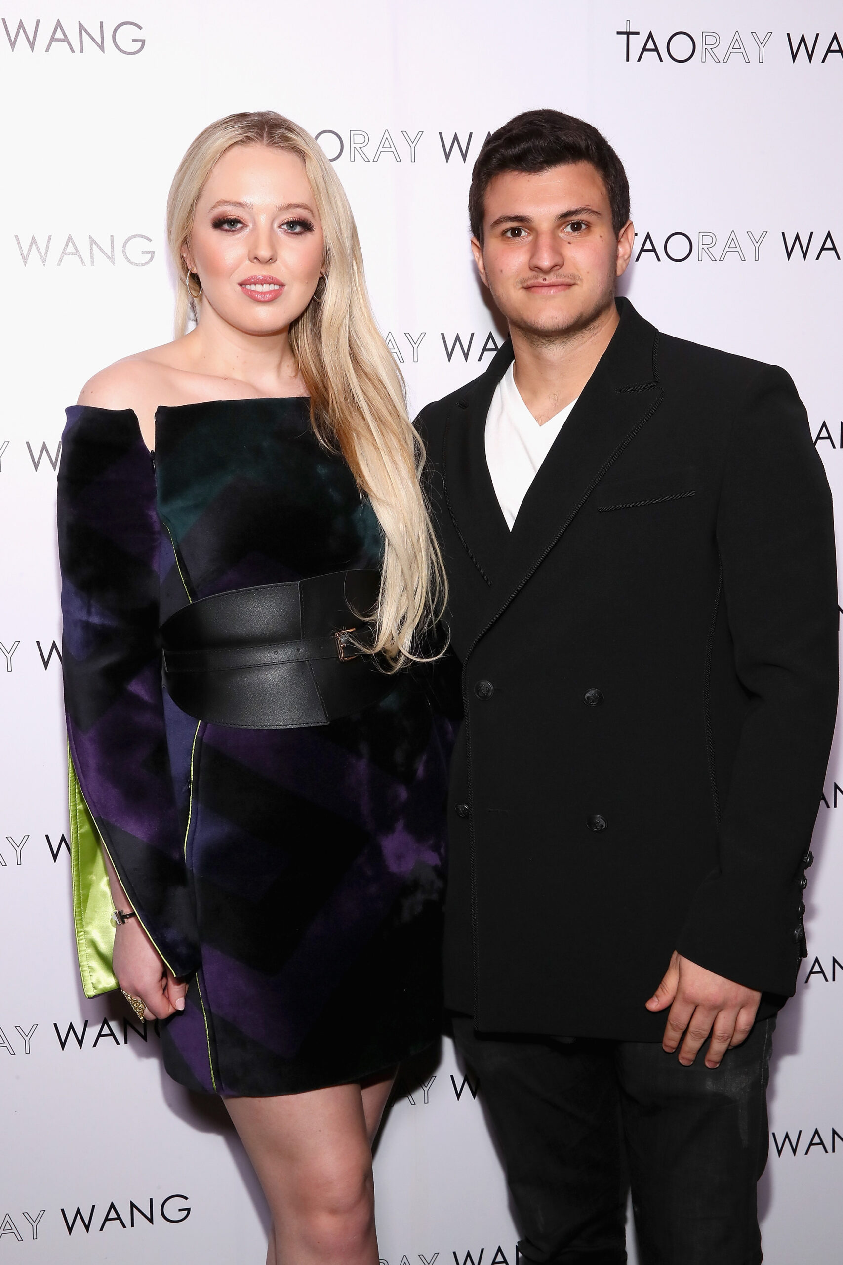 NEW YORK, NY - FEBRUARY 09: Tiffany Trump (L) and Michael Boulos pose backstage for Taoray Wang fashion show during New York Fashion Week: The Shows at Gallery II at Spring Studios on February 9, 2019 in New York City. Astrid Stawiarz,Image: 412938081, License: Rights-managed, Restrictions: , Model Release: no, Credit line: