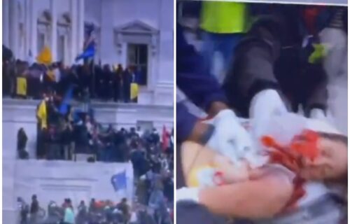 Pala krv u Vašingtonu: Ženu nose ispred Kapitola, upucana je U VRAT (VIDEO)