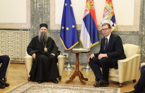 Predsednik Vučić nakon sastanka sa Porfirijem: "Naša saradnja će biti u interesu srpskog naroda" (FOTO)