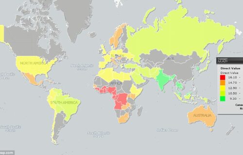Najčudnija karta sveta: Gde žive NAJOBDARENIJI muškarci, a gde oni ispod PROSEKA? (MAPE)