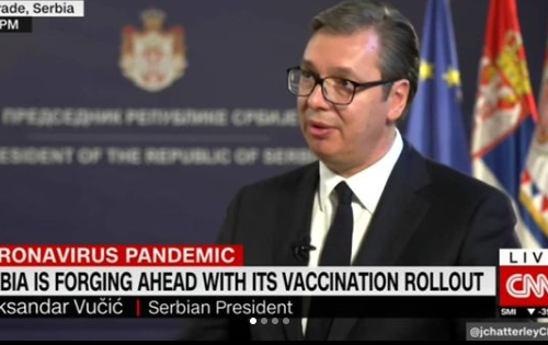Vučić dao intervju za CNN: Svet oduševljen vakcinacijom u Srbiji