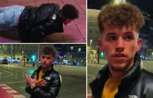 Albanac PROVOCIRAO usred Beograda: Pokazivao dvoglavog orla, pa se kukavički osvrtao (FOTO+VIDEO)
