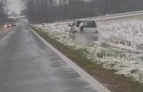 HAOS! Vozila pijana, vozač iza nje snimao, a onda je sve pošlo po zlu (VIDEO)