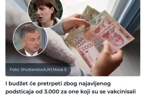 Đilasov i Šolakov portal PROTIV novčane pomoći vakcinisanima: Narodu ne treba dati ni dinara! (FOTO)