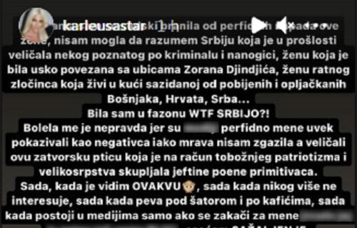 Karleuša iznela BRUTALNE tvrdnje o Ceci: Živi u kući sazidanoj od POBIJENIH i opljačkanih (FOTO)