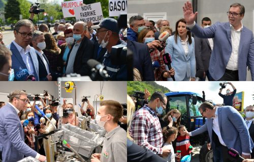 Srdačan doček i SPECIJALAN poklon: Slike koje su obeležile Vučićevu posetu Prijepolju i Priboju (FOTO)