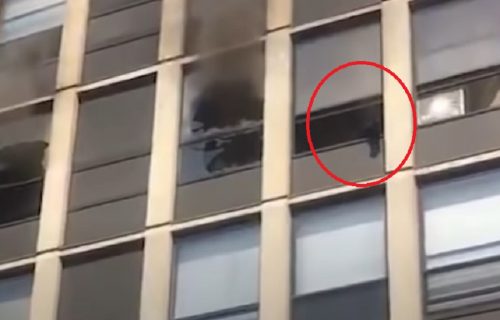 Mačka ostala zarobljena u požaru na petom spratu: Spasla se na neverovatan način (VIDEO)