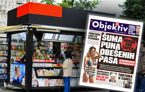 Danas u novinama Objektiv: Šuma puna obešenih pasa, Radovana Karadžića šalju na klanje (NASLOVNA STRANA)