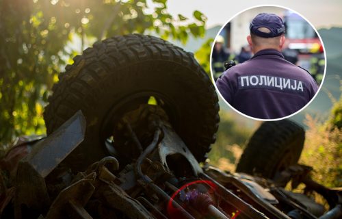 Bagrem sprečio TRAGEDIJU kod Ovčar Banje: Vozač ZASPAO za volanom, pa sleteo ljudima u vikendicu