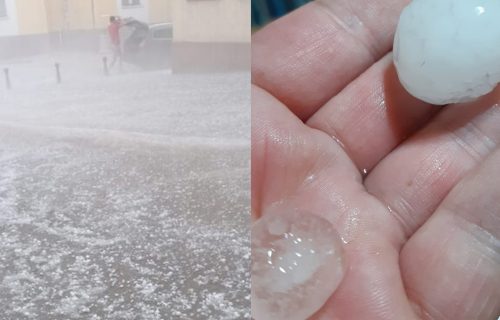 NEVREME protutnjalo Raškom: Grad veličine oraha silovito udarao - zabelele se ulice (FOTO+VIDEO)