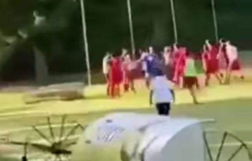 Nova sramota u srpskom fudbalu: Navijači s palicama na tribinama, igrači tuku protivnike i sudije (VIDEO)