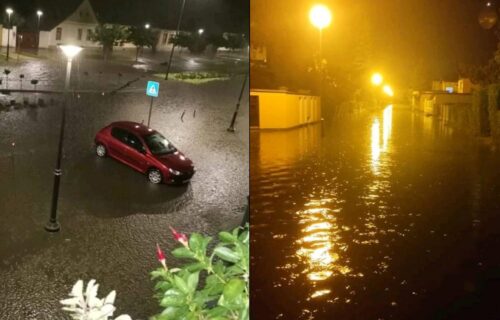 Užasno NEVREME pogodilo Apatin: Delovi grada POPLAVLJENI, ulice se ne vide od vode (FOTO+VIDEO)