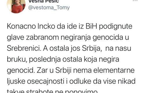 Vesna Pešić ponovila Marinikine reči: Naša je SRAMOTA što ne priznajemo da smo počinili GENOCID! (FOTO)