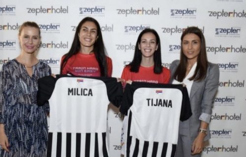 Lep gest crno-belih: Partizan uručio poklone Milici Mandić i Tijani Bogdanović