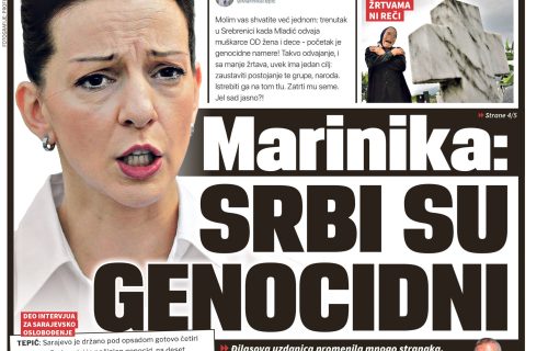 Marinika promoterka ANTISRPSKE histerije: Otkriveno zašto želi da označi naš narod kao GENOCIDAN