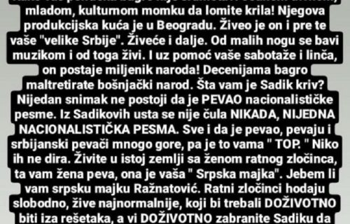 Sadik nastavlja sa PROVOKACIJAMA, spomenuo i Cecu: Živite u istoj zemlji sa ženom ratnog ZLOČINCA (FOTO)