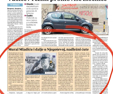 Đilas i Marinika CENZURIŠU više od Gugla i Tvitera: Traže da se UKLONI mural Ratku Mladiću (FOTO)