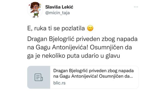 FAŠIZAM na delu! Đilasov urednik LIKUJE jer je Bjelogrlić prebio Gagu Antonijevića (FOTO)