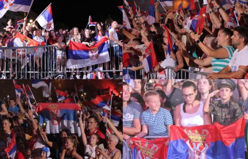 Veliki GEST NAŠEG NARODA: Osim srpskih se večeras ispred Skupštine vijori i ZASTAVA ove države (FOTO)
