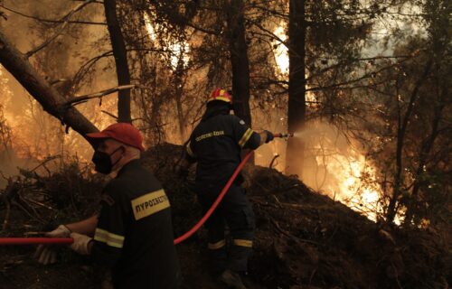 GORI SVUDA oko nas, a iz šume izbija grupa Srba i ulaze u vatru: Herojski snimak oduševio Grke (VIDEO)