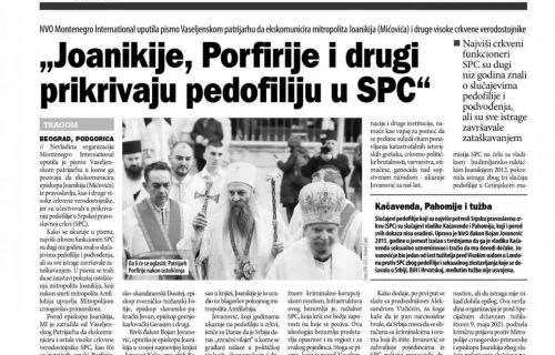 Đilasovci UDARILI na SPC: U sramnom napadu optužili patrijarha Porfirija da prikriva PEDOFILIJU (FOTO)