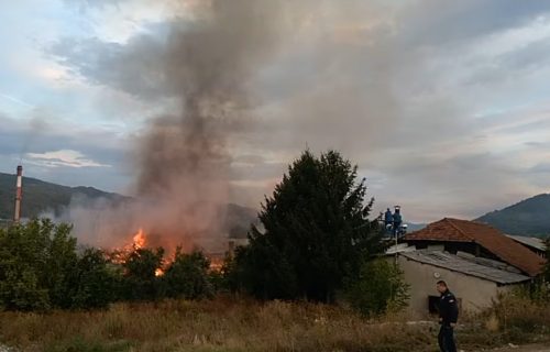 POŽAR u Pirotu: Zapalila se fabrika nameštaja, vatrogasci pokušavaju da SUZBIJU stihiju (VIDEO)