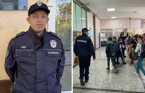 Školski policajac Raša je DEČIJI junak: Njegovi potezi ODUŠEVLJAVAJU đake i roditelje u Mladenovcu (FOTO)
