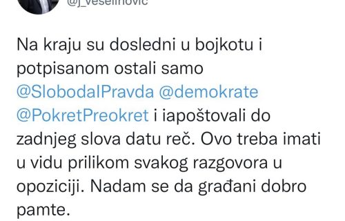 Nastavlja se SUKOB - Đilasov Janko ISPROZIVAO Jeremića: Vi niste prava opozicija, srušili ste bojkot!