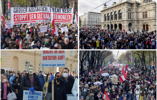 HAOS u Beču: Demonstranti na ulicama zbog novog "zaključavanja" i OBAVEZNE vakcinacije (FOTO+VIDEO)