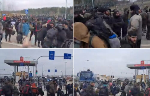 HAOS na Beloruskoj granici: Migranti pokušavaju da uđu u Poljsku, specijalci sprečavaju upad (VIDEO)