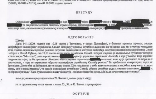 Kažnjen BAHATI SILEDŽIJA! Miroslav Aleksić osuđen zbog vređanja policajca! (FOTO)