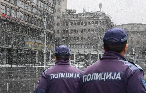 DRAMA u Beogradu: Žena BEZ ODEĆE se svađa s policajcima nasred ulice (FOTO)