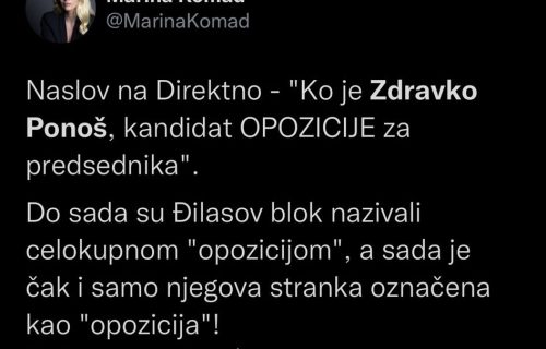 Tadićeva portparolka RAZBILA Đilasa: "Ko ti je dozvolio da svoju stranku proglašavaš za celu opoziciju?"