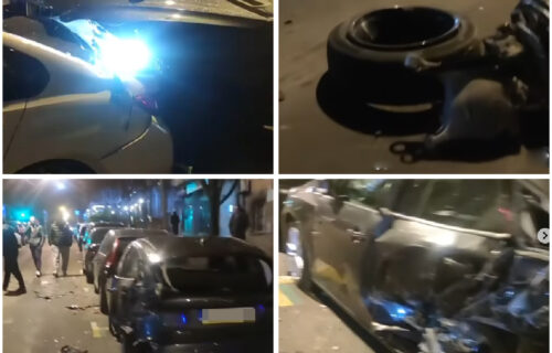 NOVI SNIMAK karambola na Slaviji: Zbog divljačke vožnje uništeno 10 automobila (VIDEO)