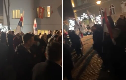 Krajišnici došli da PODRŽE predsednika Vučića i SNS: Razvili zastave, pa zapevali ovu PESMU (VIDEO)