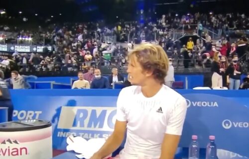 Zverev pogođen u glavu: Nemac nakon pobede u Monpeljeu doživeo veliku neprijatnost! (VIDEO)