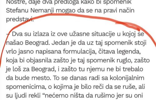 Đilas i Marinika poručuju: Stefan Nemanja je bio kolonizator, a spomenik njemu je ruglo (FOTO)