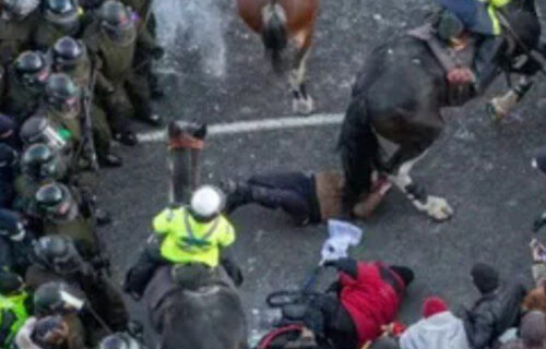 Nemci i Kanađani GAZE ljude na ulici, a pritiskaju Srbiju, gde demonstrantima ne fali dlaka s glave!