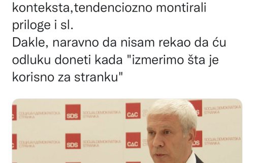 Tadić demolirao Đilasa: Njegovi mediji svakodnevno montiraju, izvrću reči i obmanjuju javnost (FOTO)