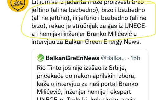 Savo Manojlović hteo da otera Rio Tinto i dovede drugu kompaniju?! Sad kaže da litijum MOŽE da se kopa