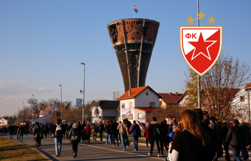 Trn u oku Hrvatima: Vukovarski vodotoranj zasijao u Zvezdinim bojama! (FOTO)