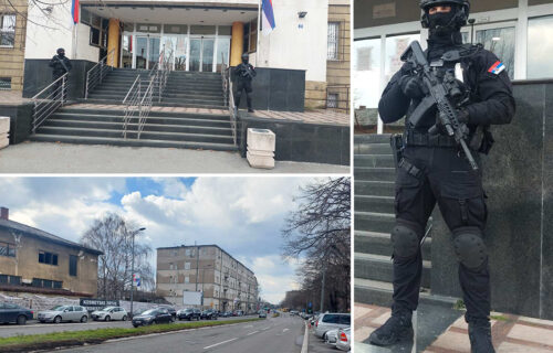 Žandarmerija pod punom ratnom opremom: Optuženi u slučaju Belivuk stigli u zgradu suda (FOTO)