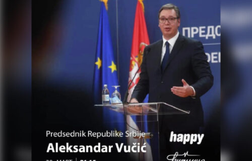 Predsednik u "Ćirilici": Vučić se večeras obraća građanima na "Happy" televiziji (FOTO)