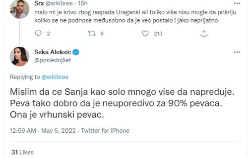 "Ona je VRHUNSKI pevač": Seka Aleksić se oglasila nakon raspada grupe i POHVALILA jednu Uraganku (FOTO)