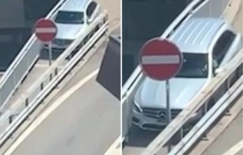 Snimak GUŽVANJA "mercedesa" je hit na mrežama: Svi su predvideli KATASTROFU osim vozača (VIDEO)