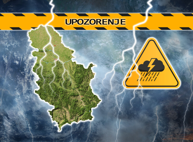 HITNO UPOZORENJE! U narednih pola sata stižu nevreme, grmljavina i grad