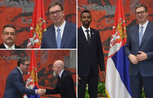 Predsednik Vučić primio akreditivna pisma ambasadora Iraka, Somalije i Italije (FOTO)