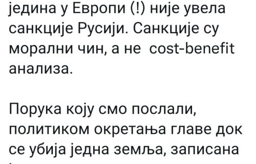 Lider opozicije se STIDI SRBIJE zbog neuvođenja sankcija Rusiji: Teodorović sramno pljuje po državi!